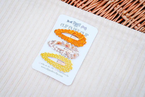 Snap Hair Clips (Set of 3) - Mustard Must Haves