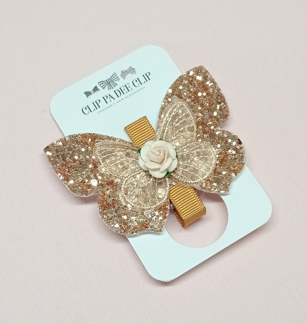 Butterfly - Rose Gold Lace Butterfly