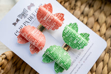 Violet Bow (Large) - Set of 2 Naughty OR Nice