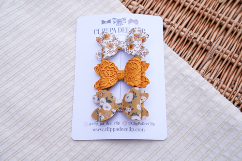 Violet Bow (Small) - Mustard Must Haves (Set of 3)