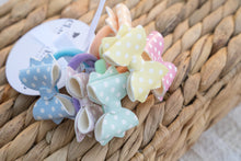 Baby Kiarah Bow Hair Ties (Set of 6) - Rainbow Polka Dots