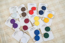 Fabric Button Hair Ties (Matching Pair) - School Colours