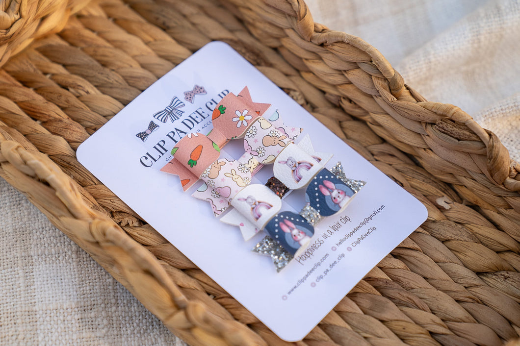 Mimi Bow - OOAK Bunnies & Carrots (Set of 4)