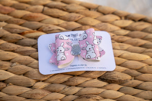 Kiarah Bow (Small) - Pink Little Bunny