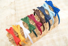 Hard Headband / Grosgrain Ribbon Bow (Medium) - School Colours