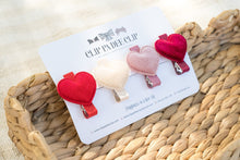 Embellished Velvet Hearts - Pink, Beige, Red & Deep Red