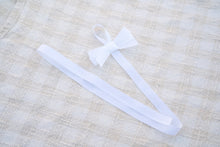 Hair Clip Holder / Storage - White Ribbon Bow