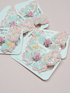 Birthday Butterfly - Light Pink & Blue Liberty Floral