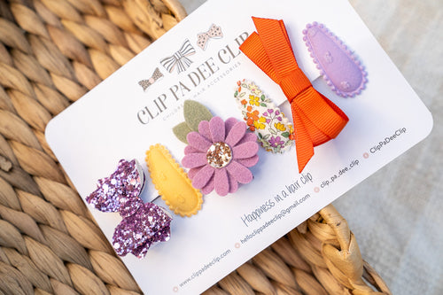 Babies First Hair Clips (Set of 6) - Summer