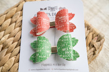 Violet Bow (Large) - Set of 2 Naughty OR Nice