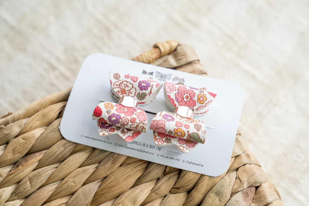 Baby Kiarah Bow - Red Floral