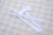 Hair Clip Holder / Storage - White Ribbon Bow