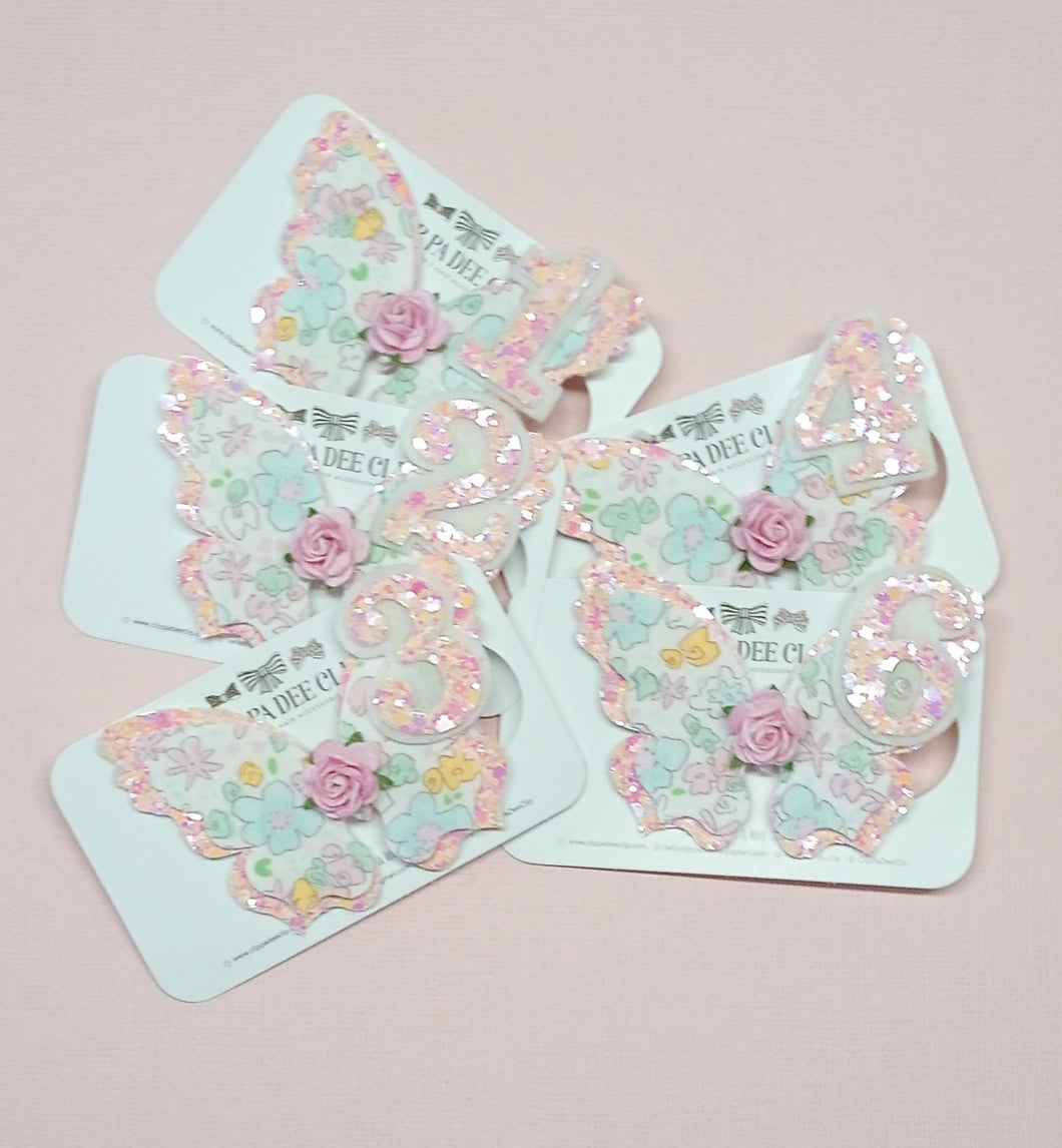 Birthday Butterfly - Light Pink & Blue Liberty Floral