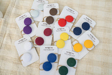 Fabric Button Hair Ties (Matching Pair) - School Colours