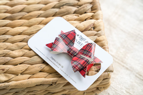 Luella Bow (Small) - Christmas Tartan