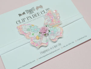 Birthday Butterfly - Light Pink & Blue Liberty Floral