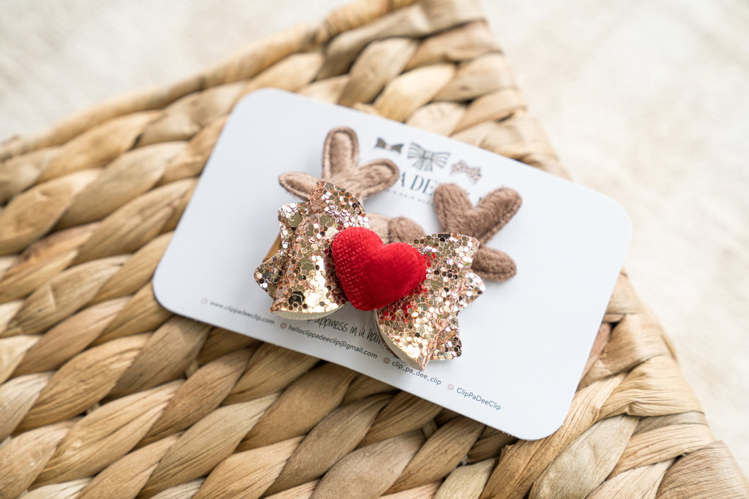 Baby Kiarah Bow - Reindeer Love