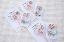Violet Bow (Large) & Badge Set - Rainbow