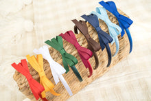 Hard Headband / Grosgrain Ribbon Bow (Medium) - School Colours