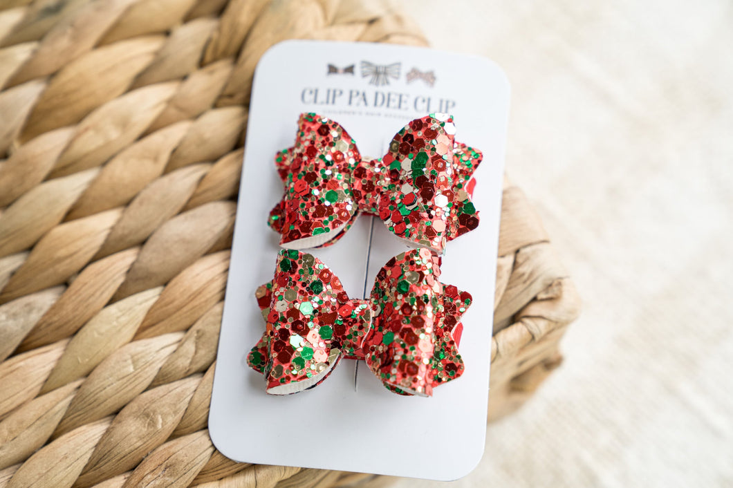 Baby Kiarah Bow - Christmas Glitter