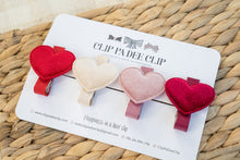 Embellished Velvet Hearts - Pink, Beige, Red & Deep Red