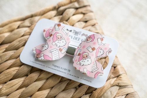 Violet Bow (Large) - Pink Santa