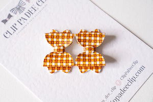 Baby Kiarah Bow - Mustard Gingham