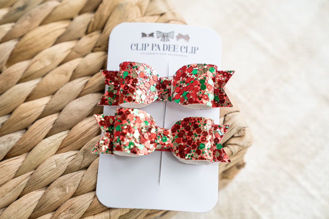 Mimi Bow - Christmas Sparkles (Matching Pair)