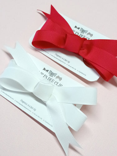 Pixie Ribbon Bow - White OR Red