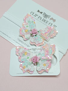 Birthday Butterfly - Light Pink & Blue Liberty Floral