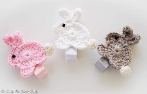 Crochet Bunny - Grey/Brown, Pink & White