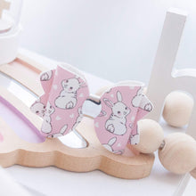 Kiarah Bow (Small) - Pink, White & Blue Thumper Bunny